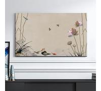 HSTANGKY Housse De Protection Pour Téléviseur D'intérieur À Motif De Lotus De Style Chinois Protection D'écran Anti-poussière En Tissu Polyester Doux-flower2||32inch