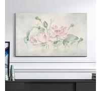 HSTANGKY Housse De Protection Pour Téléviseur D'intérieur À Motif De Lotus De Style Chinois Protection D'écran Anti-poussière En Tissu Polyester Doux-flower||32inch