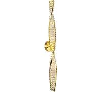 HSTBLEOO Linear Gold Crystal Wall Sconce For Bathroom Mirror Vanity Brass Wall Lighting Spiral Twist Black Long Strip Wall Mounted(Gold 100CM)