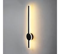 HSTBLEOO Nordic Classical Linear LED Light Fixture Bar Wall Mount Indoor Gold Bathroom Vanity Light Long Strip Modern Black Hallway(Dark,40CM)