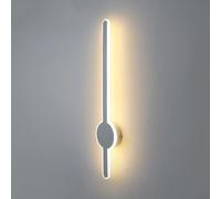 HSTBLEOO Nordic Classical Linear LED Light Fixture Bar Wall Mount Indoor Gold Bathroom Vanity Light Long Strip Modern Black Hallway(White,40CM)