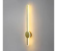 HSTBLEOO Nordic Classical Linear LED Light Fixture Bar Wall Mount Indoor Gold Bathroom Vanity Light Long Strip Modern Black Hallway(Gold,60CM)