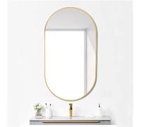 HSTBLEOO Oval Mirror,Space Aluminum Frame Makeup, Beauty,Scandinavian Style Minimalist Dressing(Gold,60 * 120cm)