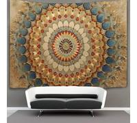 HSTDVBALE Bohemiafond D'écran White Mandala Tenture Murale Artistique Fond Décoration D'art Mural Paysage Pour Chambre À Coucher 70cmx100cm