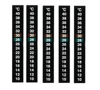 Hsthe Sea 10 pièces thermomètre adhésif d'aquarium 10-40 ℃ bande de température réservoir de poisson température de l'eau autocollant jauge degré Celsius affichage