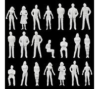 Hsthe Sea 100 PCS Blanc Mini Personnes Chiffres 1:50 ?Chelle Chiffres Blancs pour Scènes Miniatures Micro Paysage