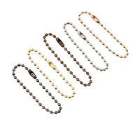 Hsthe Sea 100pcs cha?ne de Boule en métal de Couleur mélangée idéale pour Les Porte-clés d'étiquettes