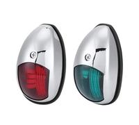 Hsthe Sea 2pcs 12V Marine Rouge Et Vert LED Feu De Navigation, Feu De Navigation Étanche Vert Tribord Rouge Port Lumière, Monté Latéral, Peut Accueillir Jusqu'à 20 Mètres De Bateau
