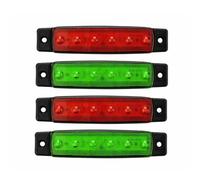 Hsthe Sea 4 pcs LED Longue Bande Feux Latéraux Étanche Bateau Navigation Port Et Feux Tribord Voiture Camion Lampes Latérales Feux De Voiture Accessoires