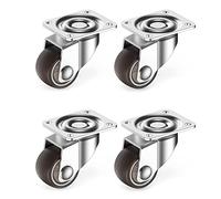 Hsthe Sea 4 pièces 25mm roulettes en Caoutchouc Roulette pivotante Chariot Roulette de Meuble 40KG pour Chariot de Meubles etc (sans Freins)