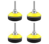 Hsthe Sea 4 pièces tampons de disques de ponçage dos souple crochet et boucle pour disques de ponçage de 50 mm fixation de foret à tige de 1/4 pouces tampon tampon de couche de mousse