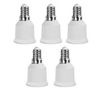Hsthe Sea 5x Convertisseur de douille E14 à E27, Convertisseur d'adaptateur, Base de lampe, Adaptateur de douille de lampe, Adaptateur de lampe pour lampes et ampoules LED et Lampes fluocompactes
