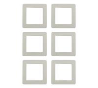 Hsthe Sea 6 pièces Interrupteur d'éclairage Surround plaques de Couverture d'interrupteur de lumière Cadre de Couverture de Prise Murale pour la décoration de la Maison (8.6x8.6 cm argenté)