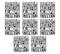 Hsthe Sea 8 Feuilles d'autocollants Lettres Blanches 1 Pouce 2 Pouces Lettres majuscules Autocollants Lettres Auto-adhésives pour Artisanat Signe Affiche fenêtre boîtes aux Voiture Camion