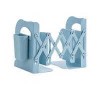 Hsthe Sea Bibliothèque réglable en Plastique avec Porte-Stylo Suspendu, Extensible jusqu'à 18,5 Pouces, Grande bibliothèque Bleue pour la Maison et Le Bureau