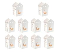 Hsthe Sea Boîte à Biscuits, boîte de faveur de fête, Emballage de boîte de Bougie de 10 pièces, boîte à Biscuits, boîte-Cadeau de Bougie parfumée réutilisable, Emballage de faveur de fête