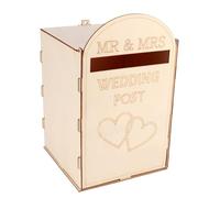Hsthe Sea Boîte aux Lettres de Mariage en Bois Boîte aux Lettres de Carte-Cadeau Boîte de Support de Carte-Cadeau de Mariage Rustique pour la décoration de fête de Mariage