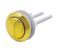Hsthe Sea Bouton de réservoir de WC à Double Chasse d'eau Rond doré de Remplacement pour réservoir de Toilette dissimulé à câble, Montage encastré, Couleur Or brossé