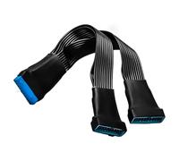 Hsthe Sea Carte mère USB 3.0 19 broches, câble séparateur d'extension 1 à 2, câble adaptateur d'extension interne 19 broches 20 broches, 15Cm