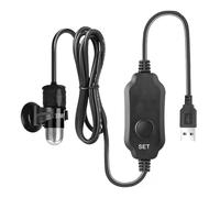 Hsthe Sea Chauffage d'aquarium Submersible alimenté par USB, 10W, contrôleur de température Externe, Affichage LED pour Aquarium de 2 à 3l