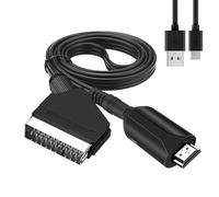 Hsthe Sea Convertisseur péritel vers HDMI, convertisseur Audio vidéo, câble péritel vers HDMI pour HD 720P/1080P Câble péritel vers HDMI pour TV HD, projecteur, magnétoscope VHS, Lecteur DVD