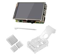 Hsthe Sea Écran Tactile HD de 3.5 Pouces, 320X480 Pixels rvb, avec Stylo, pour Raspberry Pi 2 3 modèle B, Accessoires avec 3 pour dissipateur de Chaleur