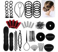 Hsthe Sea Ensemble d'outils de coiffure pour tressage de cheveux - Tête sphérique en spirale - Méthode de traction - Aiguille de tresse pour cheveux