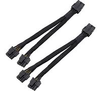 Hsthe Sea GPU VGA PCI-e 8Pin PCI Express Carte vidéo Graphique GPU VGA 8 Broches Femelle vers Double GPU 8(6+2) Broches GPU mâle 8 Broches Splitter Power Sleeved Extension Cable 8Pin GPU 25cm