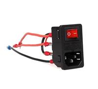 Hsthe Sea Interrupteur d'alimentation pour imprimante 3D 15A 220V/110V Interrupteur d'alimentation/Module de Prise Adaptateur avec Un fusible pour imprimante 3D
