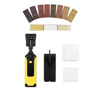 Hsthe Sea Kit de réparation de Sol stratifié, Outil de Remplissage de Couture, Kit de réparation de Rayures avec 11 Couleurs différentes, fondeur de Cire pour Sol stratifié