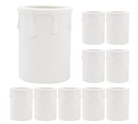 Hsthe Sea Lot de 10 Manchons Anti-Goutte pour Bougies 44 x 60 mm pour Douilles de Bougies, Manchons en Plastique Bougies, Tubes, Base de candélabres pour Appliques murales et décoration de No?l