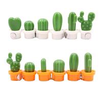 Hsthe Sea Lot de 12 aimants de réfrigérateur en Forme de Cactus, Mini aimants 3D pour Tableau Blanc, Bureau, Cuisine, réfrigérateur, Autocollants magnétiques créatifs pour Adultes et Tout-Petits