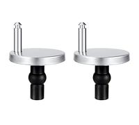 Hsthe Sea Lot de 2 charnières pour abattant de WC Fixations à libération rapide supérieures Vis pour flaques en caoutchouc de rechange universelles Raccords pour trous morts Base de 45 mm