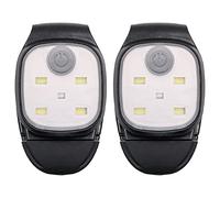 Hsthe Sea Lot de 2 Feux de Course à Clipser de Nuit en Plein air réfléchissant USB Rechargeable LED lumière de sécurité en Plastique Accessoires de Course pour la Course Le Camping la Promenade