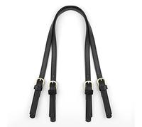 Hsthe Sea Lot de 2 sangles de sac à bandoulière en cuir PU réglables pour sacs à main, poignées de rechange pour sacs à main, poignées de sac avec boucle réglable (noir)