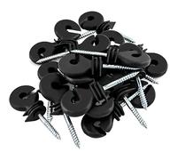 Hsthe Sea Lot de 20 isolateurs d'anneaux de clôture électrique, isolateurs de poteau en bois à visser pour cordes, fils et brins