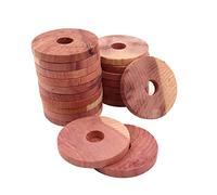 Hsthe Sea Lot de 20 protège-mites en bois de cèdre naturel anti-mites, cèdre, protection des vêtements, anneaux de cèdre, penderie, tiroirs, anneaux de rafraîchissement