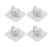 Hsthe Sea Lot de 4 colliers de serrage en plastique autocollants de 25 mm, colliers de serrage réglables à 360°, colliers de serrage en PVC, support de fixation de tuyau d'eau, design à pression blanc