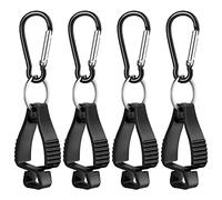 Hsthe Sea Lot de 4 Pinces à Gants Anti-dérapantes pour Gant de Travail, clé de Construction, Serviette de Casque - Noir