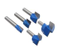 Hsthe Sea Lot de 5 Couteaux de Nettoyage de Sol à Tige, Couteaux pour toupie, Tige de 8 mm, Fraise en Bout pour Le Bois, Le Travail du Bois (10 mm, 16 mm, 22 mm, 25 mm, 32 mm)