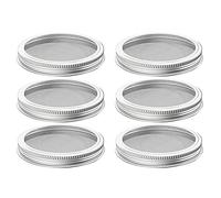 Hsthe Sea Lot de 6 couvercles pour pots de pousses, couvercles de pousses en acier inoxydable 304 pour bocaux en verre à grande bouche