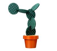 Hsthe Sea Lot de 6 Dessous de Verre Amusants en Forme de Cactus avec Support de Pot de Fleurs, Design créatif en Forme de Cactus pour la décoration de la Maison ou du Bureau (Vert avec Pointe)