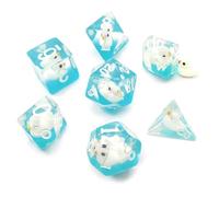 Hsthe Sea Lot de 7 dés de Jeu de rôle en Forme de Canard Blanc, nouveauté