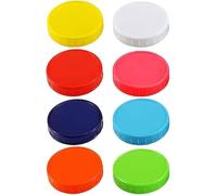 Hsthe Sea Lot de 8 couvercles de bocaux Mason à large ouverture pour ball,capuchons de rangement en plastique coloré de qualité alimentaire pour bocaux Mason et conserve, surface anti-fuite (70 mm)