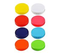 Hsthe Sea Lot de 8 couvercles de bocaux Mason à large ouverture pour balle, Kerr et plus encore - En plastique coloré de qualité alimentaire pour bocaux Mason et conserve