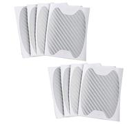Hsthe Sea Lot de 8 films de protection de peinture universels pour poignée de portière de voiture en fibre de carbone Argenté 6,8 x 8,5 cm