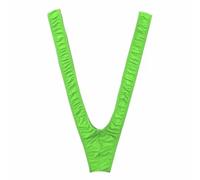 Hsthe Sea Maillot de Bain String à Bretelles en Forme de V pour Homme - Dos en V - Body de Bain Sexy à Bretelles - Costume Fantaisie de cerf - Vert