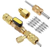 Hsthe Sea Outil d'installation de Valve R410A R22 avec Double Port SAE 1/4 et 5/16 pour système de climatisation R404A R407C R134A R12 R32