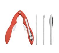 Hsthe Sea Pinces et Outils de Crabe multifonctionnels Griffes et Outils de Fruits de mer Portables Griffes de Jambe de Crabe 3 en 1 Griffes de Crabe Fourchette de Crabe Aiguille de Crabe pour