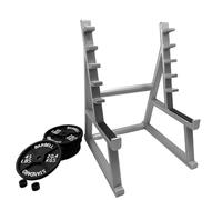 Hsthe Sea Porte-Stylo Squat Rack, Porte-Stylo Pratique pour haltères, Support Porte-Stylo Multifonctionnel, Organisateur de Bureau Porte-Stylo créatif avec haltères et Poids